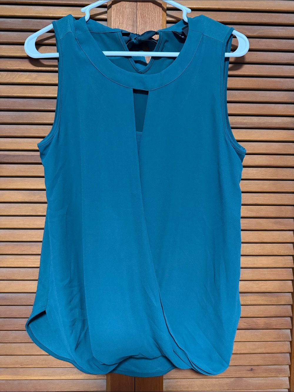 41 Hawthorn Teal Sleeveless Wrap-Front Blouse
